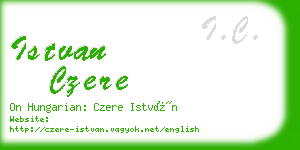 istvan czere business card